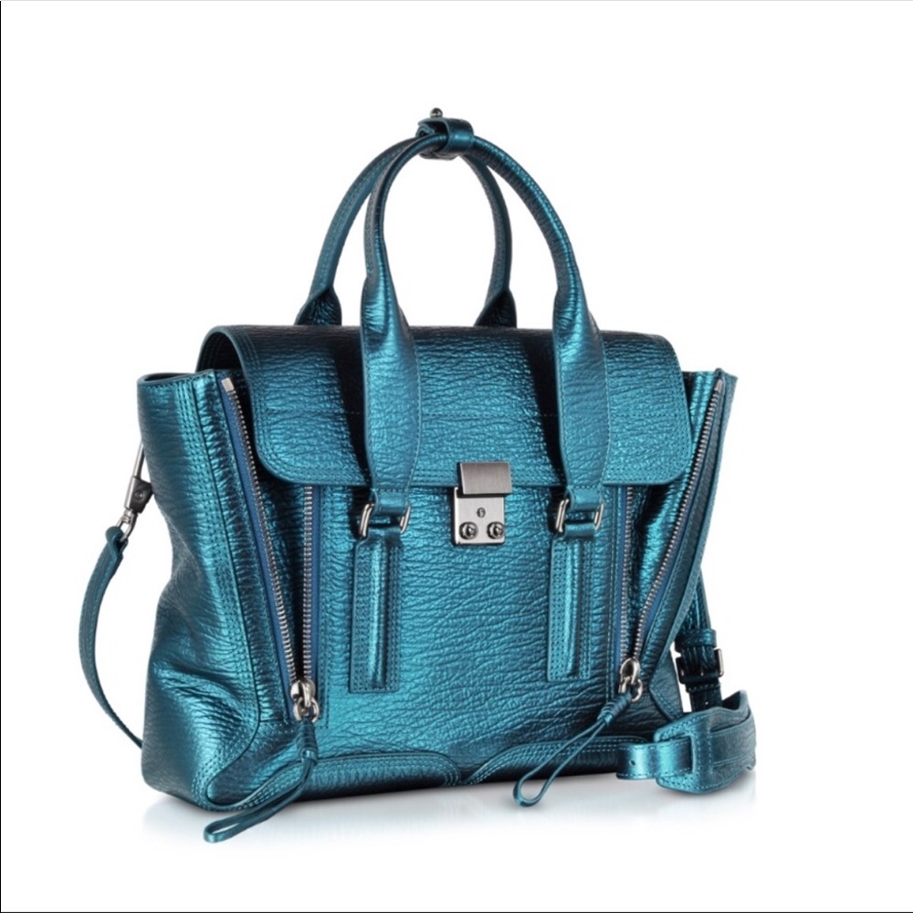 3.1 Phillip Lim Pashli Medium Metallic Sat…